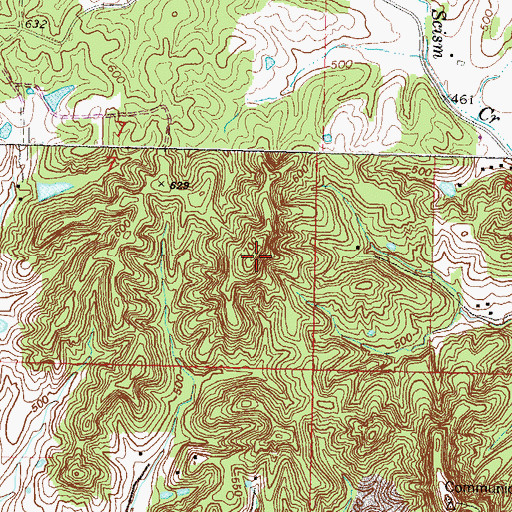 Topographic Map of KGMO-FM (Cape Girardeau), MO