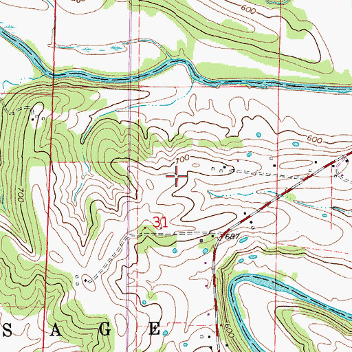 Topographic Map of KLIK-AM (Jefferson City), MO