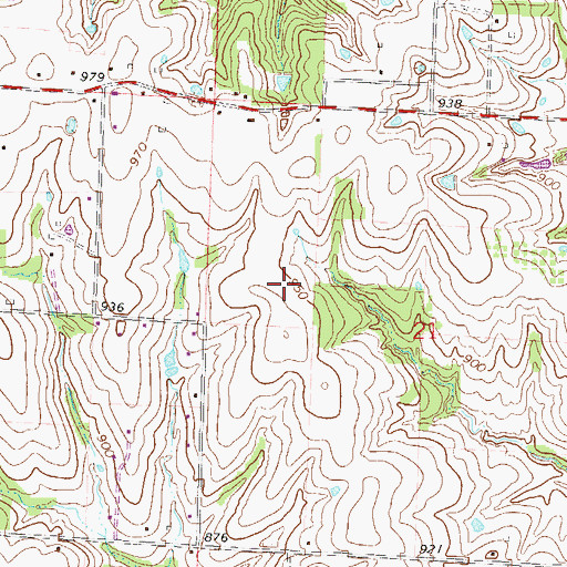Topographic Map of KKJC-AM (Blue Springs), MO
