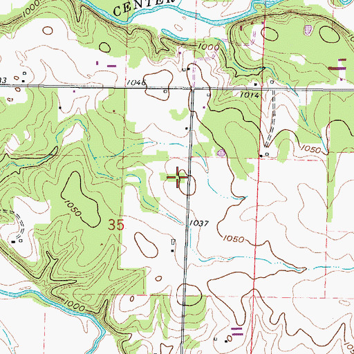 Topographic Map of KKLL-AM (Webb City), MO