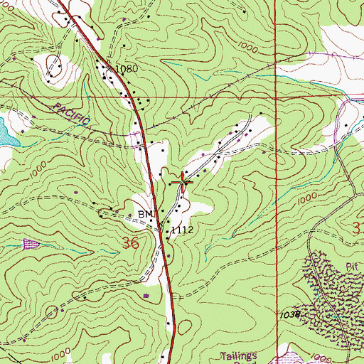Topographic Map of KYRO-AM (Potosi), MO