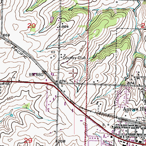 Topographic Map of KZMO-AM (California), MO