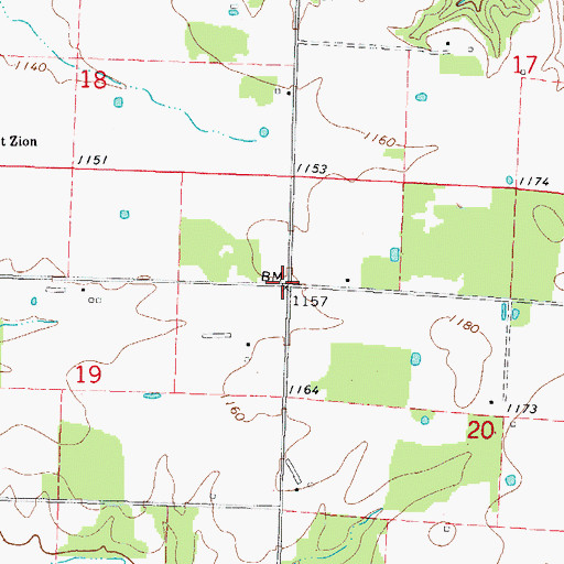 Topographic Map of Checks Corner (historical), AR