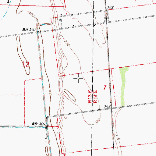 Topographic Map of KMPL-AM (Sikeston), MO