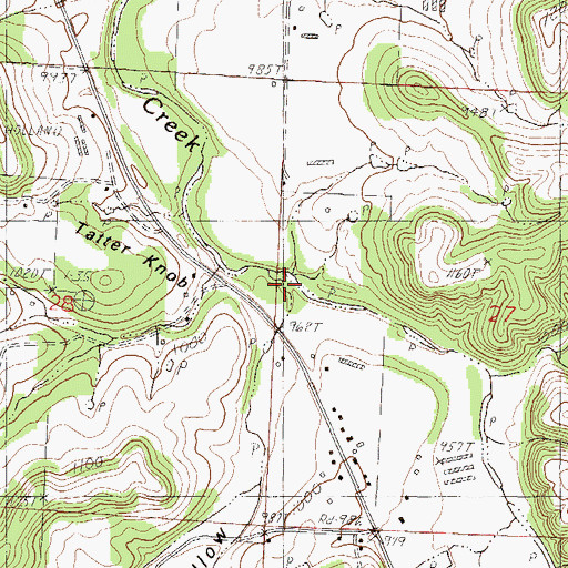 Topographic Map of Browning Creek, MO