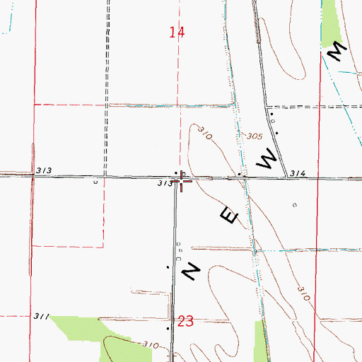 Topographic Map of Little Rush Wood School (historical), MO