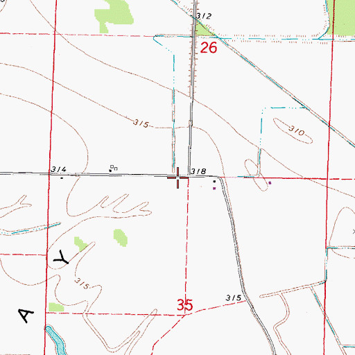 Topographic Map of Dirk Goodin School (historical), MO