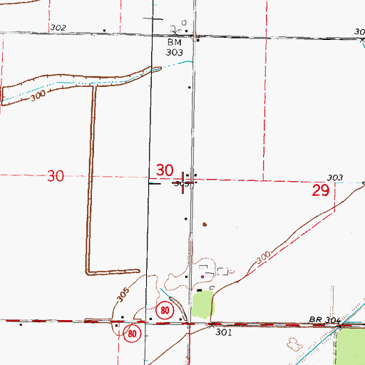 Topographic Map of Halloway School (historical), MO