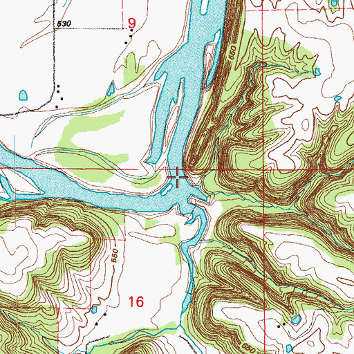 Topographic Map of Little Ford, MO