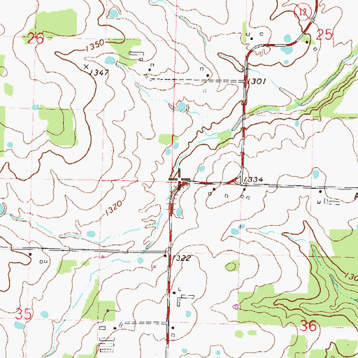 Topographic Map of Christian Church (historical), AR