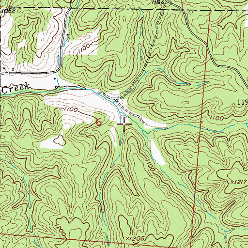 Topographic Map of Trace Creek Trail, MO