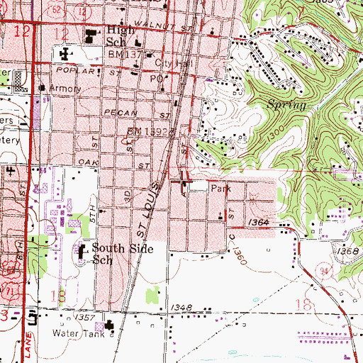 Topographic Map of Christs Church, AR