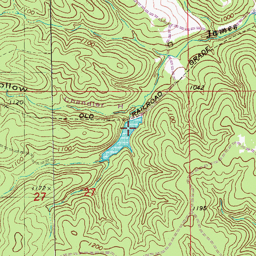 Topographic Map of Lost Lake, MO