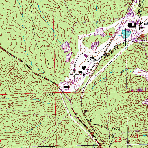 Topographic Map of Moloc Smelter, MO