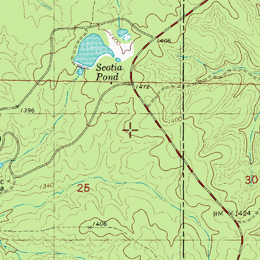 Topographic Map of Scotia Demonstration Area, MO