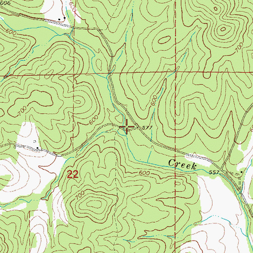 Topographic Map of Fourche Lake, MO