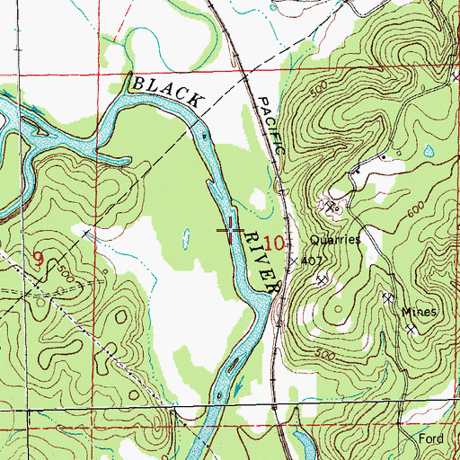 Topographic Map of Granite Bend, MO