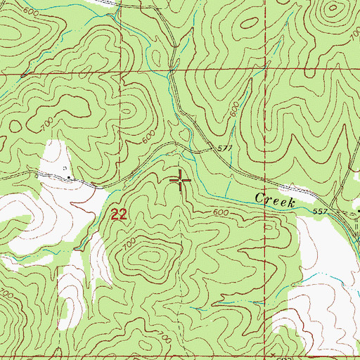Topographic Map of Fourche Lake Boat Access, MO