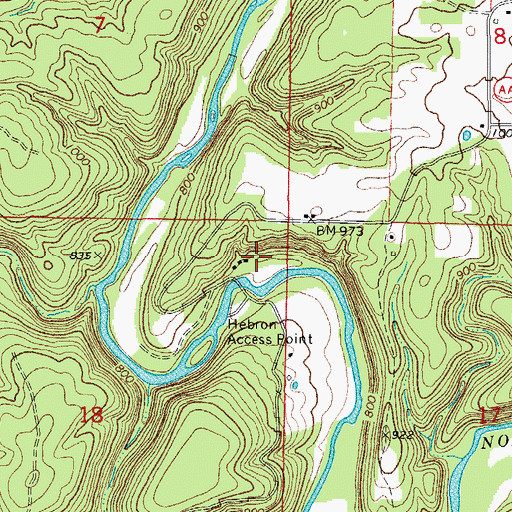 Topographic Map of MD State Campground, MO