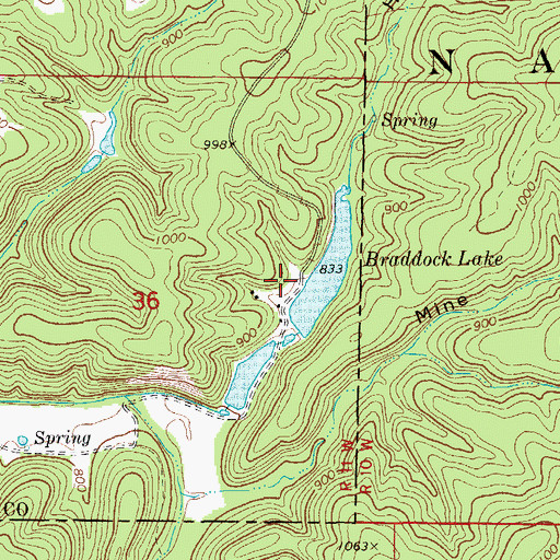 Topographic Map of May Hollow YCC Camp, MO