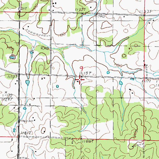 Topographic Map of Grimmet Church (historical), MO