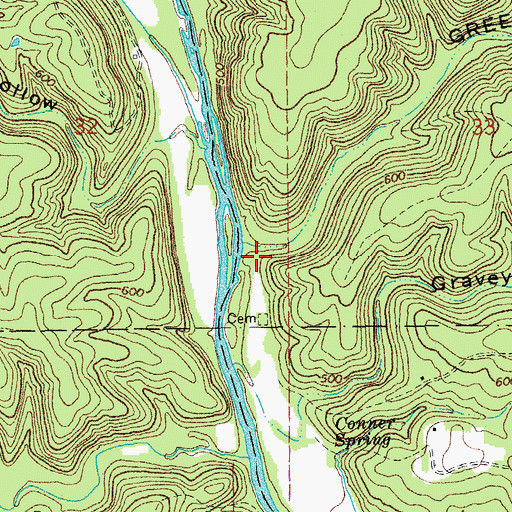 Topographic Map of Greenbriar Float Camp, MO