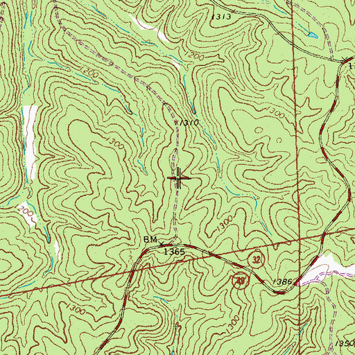 Topographic Map of Salem - Potosi Ranger Districts, MO
