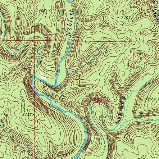 Topographic Map of Willow Springs Ranger District, MO