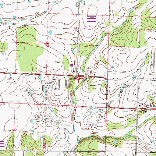 Topographic Map of Colville (historical), AR