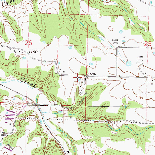 Topographic Map of Cottage Grove School (historical), AR