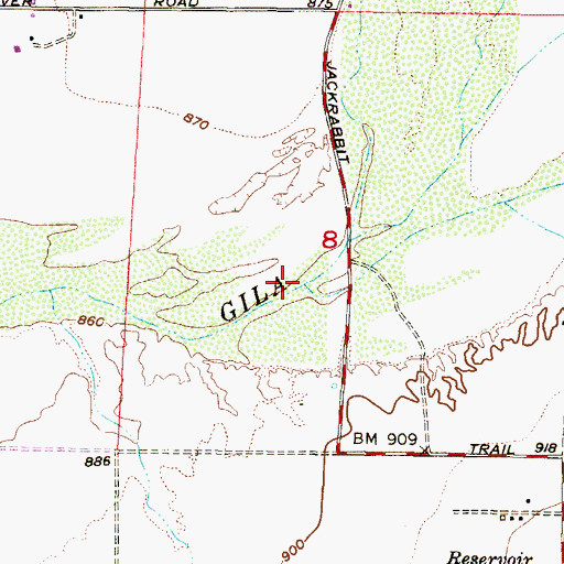 Topographic Map of Lum Wash, AZ