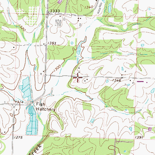 Topographic Map of Crown (historical), AR