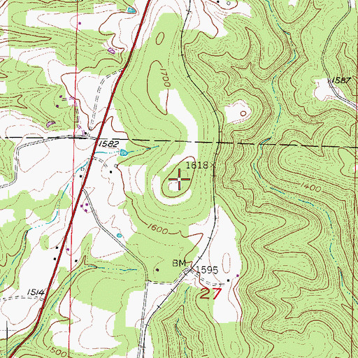 Topographic Map of Devils Eye Brow, AR