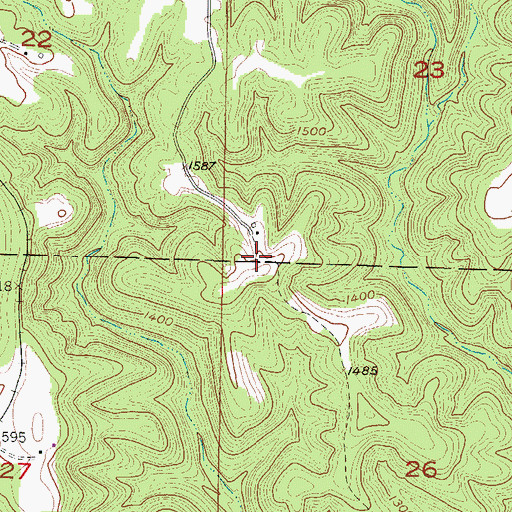 Topographic Map of Devils Eyebrow, AR