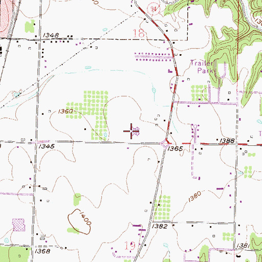 Topographic Map of Eastside Elementary School, AR