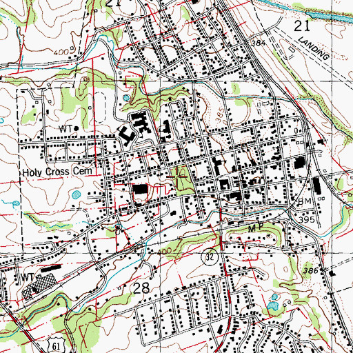 Topographic Map of Memorial Park, MO