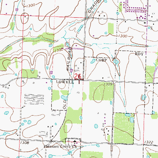 Topographic Map of Fairview School (historical), AR