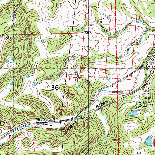 Topographic Map of Marlo Mine and Plant, MO