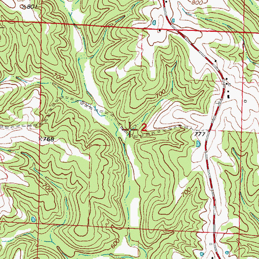 Topographic Map of Thornhill School (historical), MO