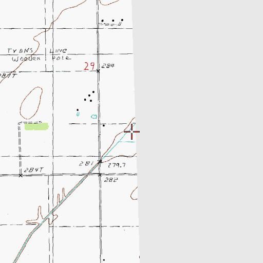 Topographic Map of Ditch Number 16, MO