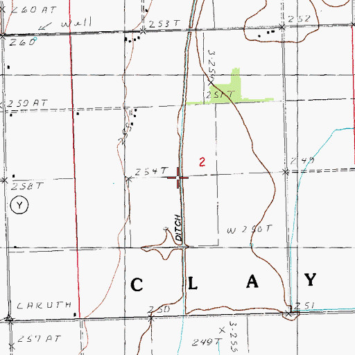 Topographic Map of Ditch Number 27, MO