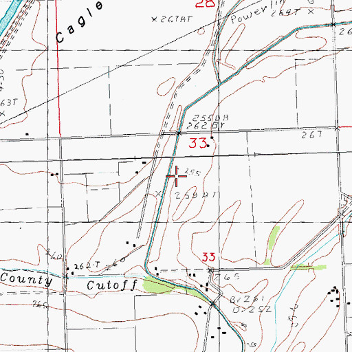 Topographic Map of Ditch Number 3, MO