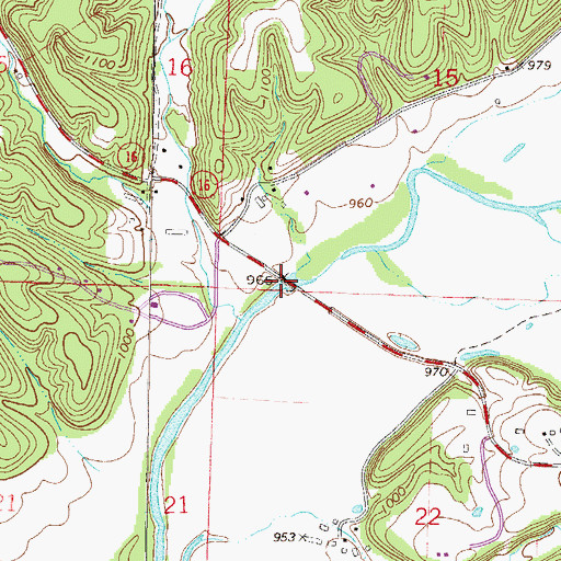 Topographic Map of Fisher Ford, AR