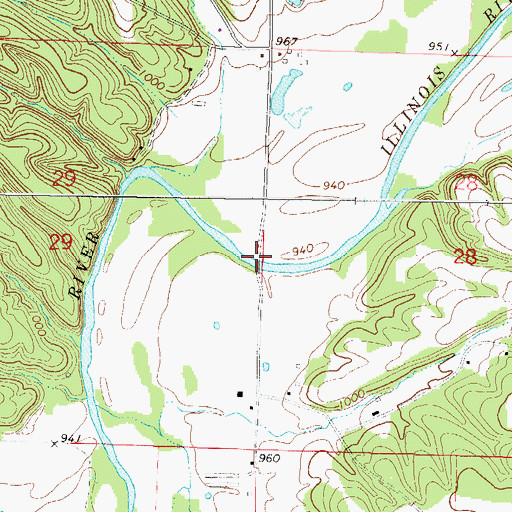 Topographic Map of Fishers Ford, AR