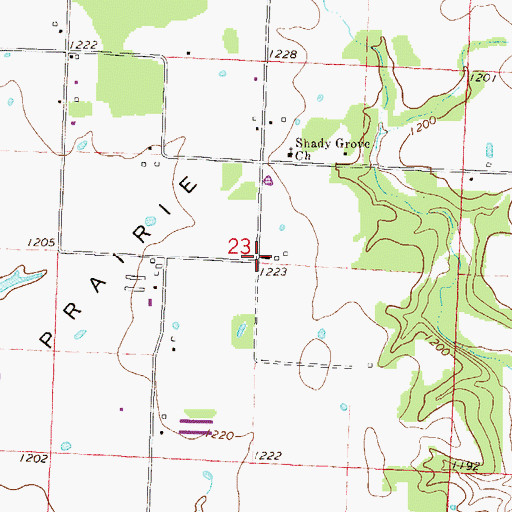 Topographic Map of Flint (historical), AR