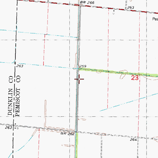 Topographic Map of Ditch Number 85, MO