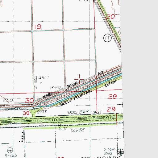 Topographic Map of Elk Chute Ditch Number 8, MO