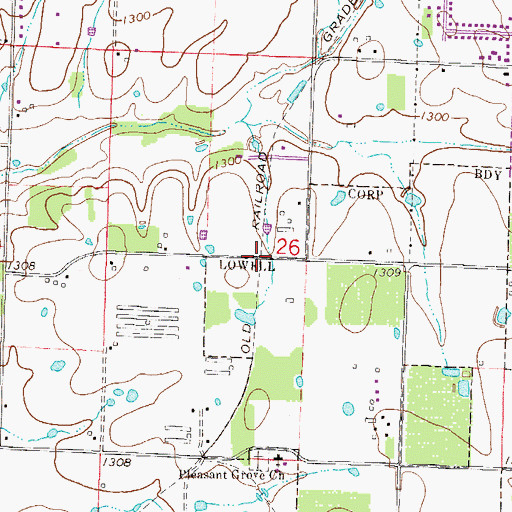 Topographic Map of Freeman (historical), AR