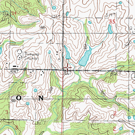 Topographic Map of Great Lakes Pumping Station, MO