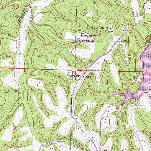 Topographic Map of Firsco School (historical), AR
